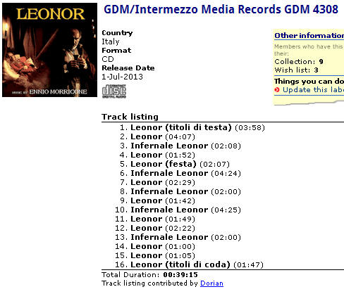 GDM/Intermezzo Media Records GDM 4308  