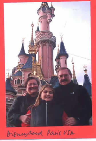 Mr. Chilian'a family in Disneyland Paris (And their daughter Fabiola)