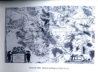 : Carte de 1644- Situe le baillage de Mont Cenys-: Mont Cenys 1644ĵͼ